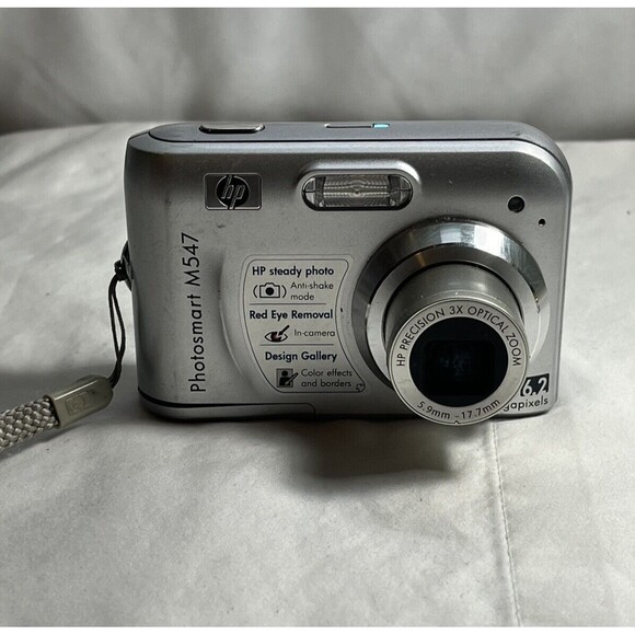 HP PhotoSmart M547 6.2MP Digital Camera Silver - Tested - Picture 1 of 9